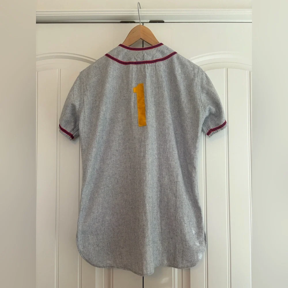 Felco New York Vintage Jersey‎ Gray Number 1 Stitched Size Small